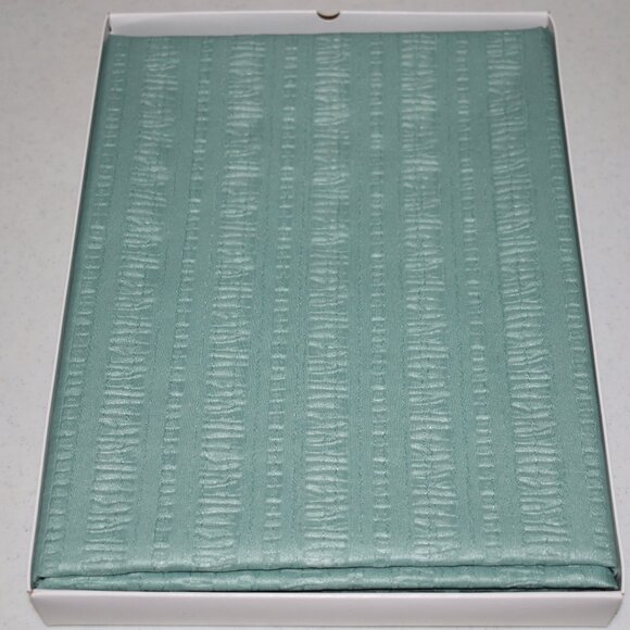 NOB Vintage Saturday Knight Pale Jade Shower Curtain Chelsea Pucker Teflon USA - Picture 2 of 5